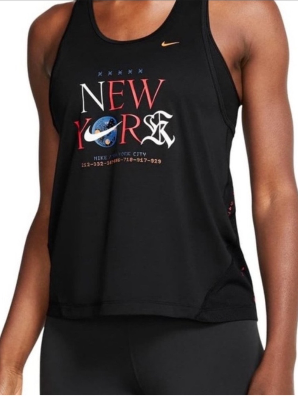 Nike Black 'New York' Graphic Racerback Tank